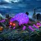 GOOSH Halloween Inflatables Outdoor Decorations, 9 FT Width Purple Spider-with LED Lights